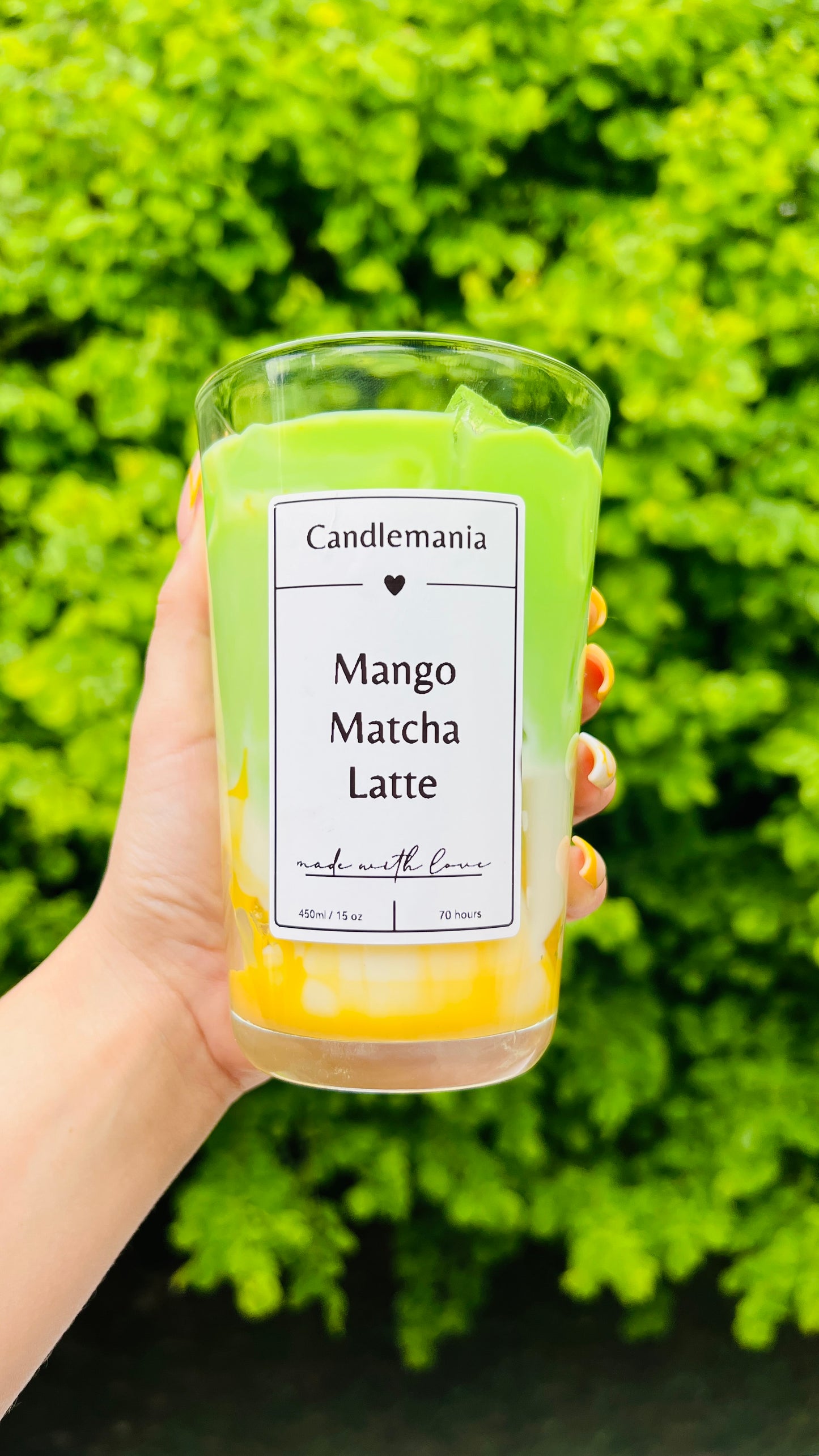 Mango Matcha Latte Kerze