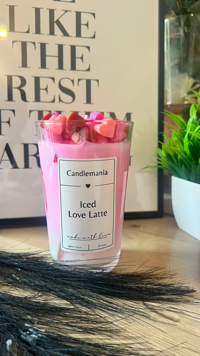 Iced Love Latte Candle