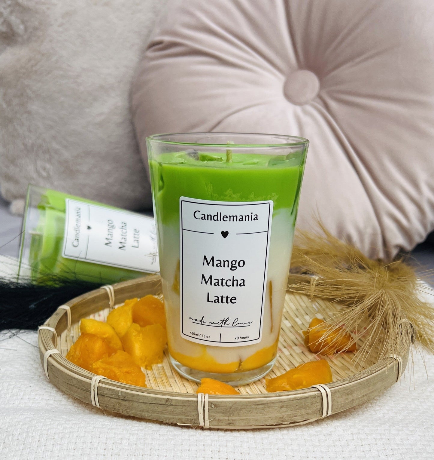 Mango Matcha Latte Kerze