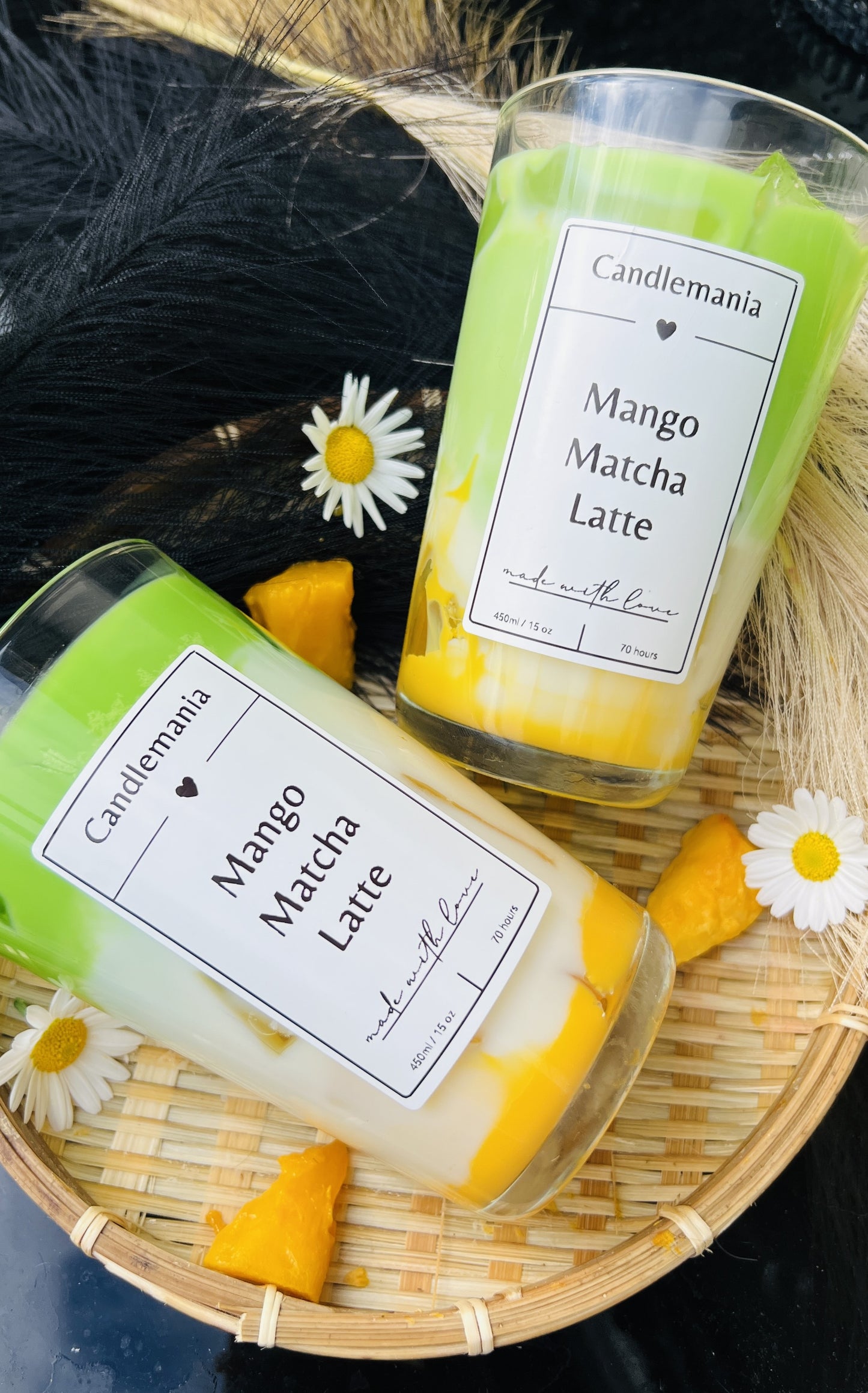 Mango Matcha Latte Kerze